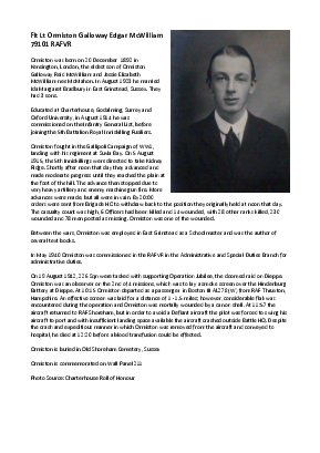 A preview of a PDF biography for McWilliam, Ormiston Galloway Edgar